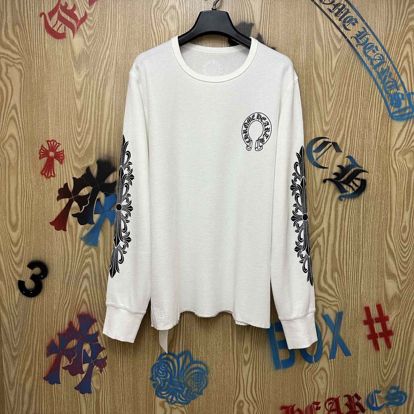 Chrome Hearts Horseshoe Logo Long Sleeve T-Shirt - DesignerGu