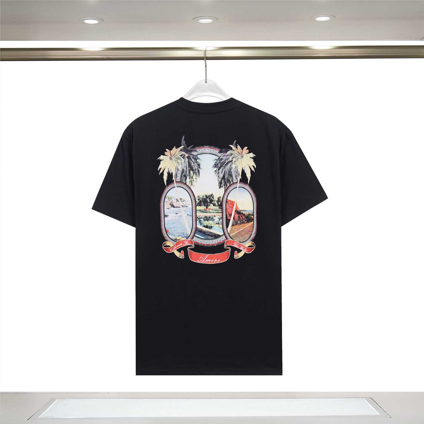 Amiri MA Paradise Logo Print Cotton Jersey T-Shirt - DesignerGu