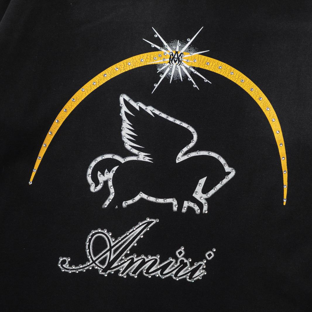 Amiri  Crystal Embellished Pegasus T-shirt - DesignerGu
